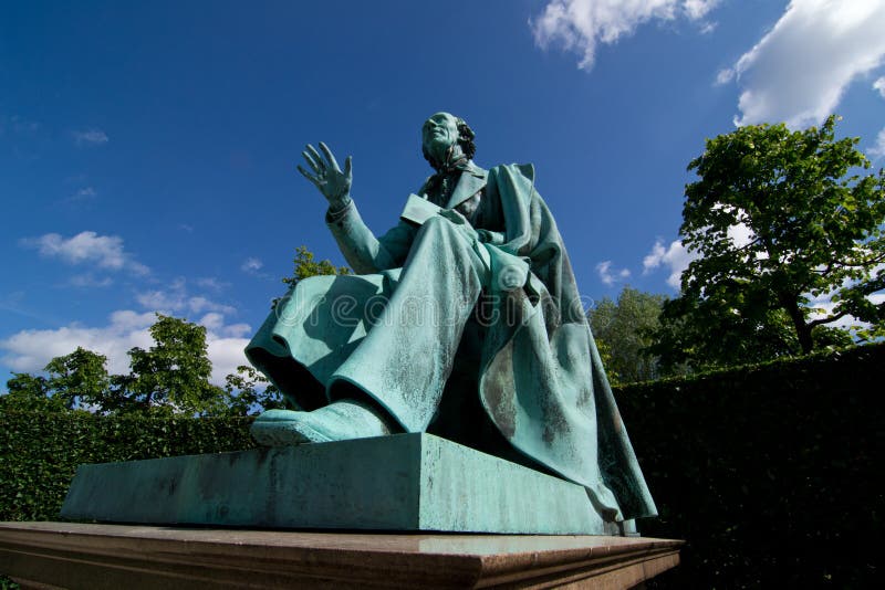 Statue of Hans Christian Andersen in Copenhagen Stock Image Image of