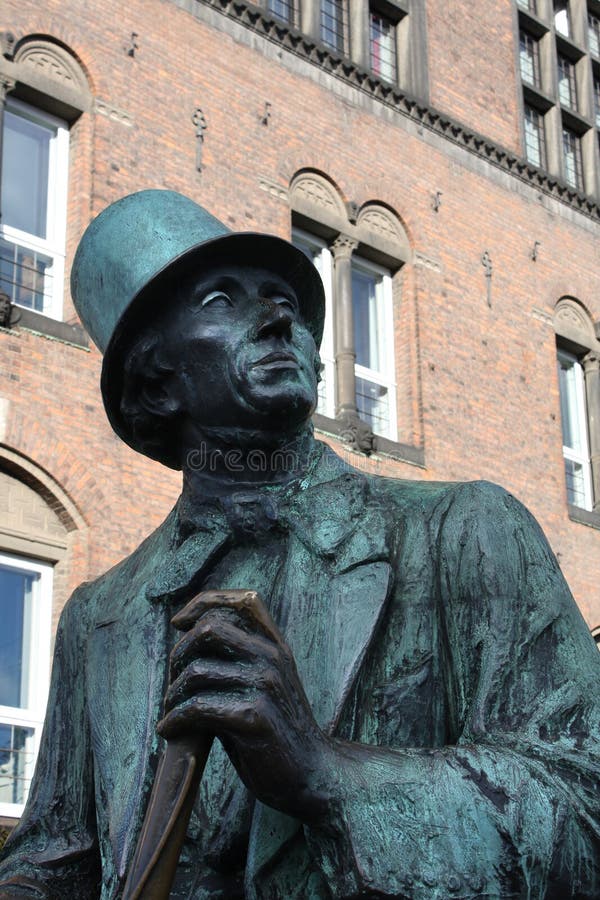 A Statue of Hans Christian Andersen in Copenhagen the Capital of Stock ...