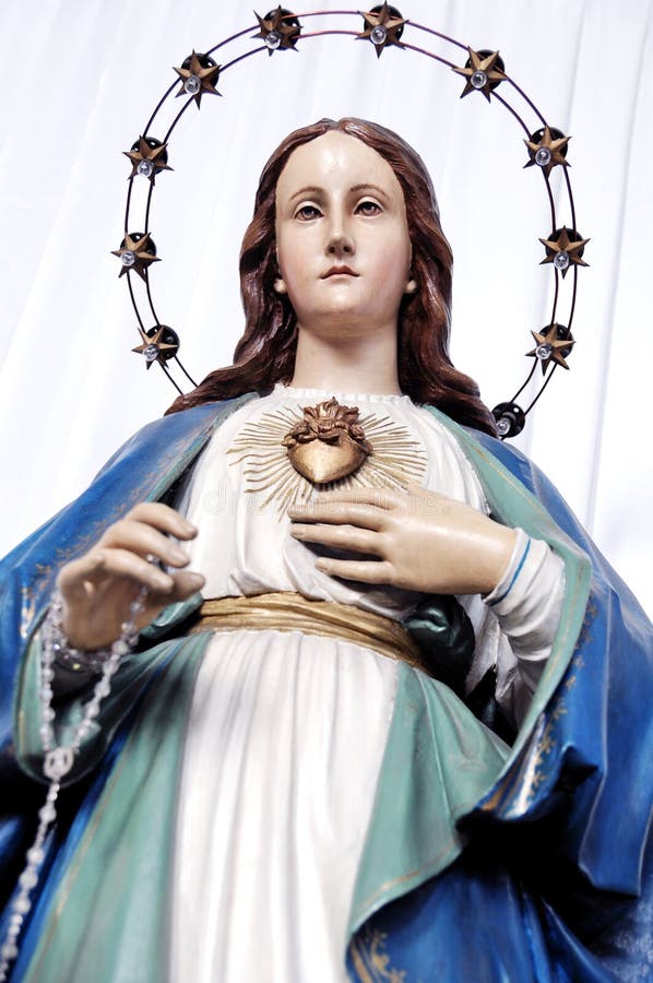 Statue Immaculate Heart of Mary royalty free stock photo