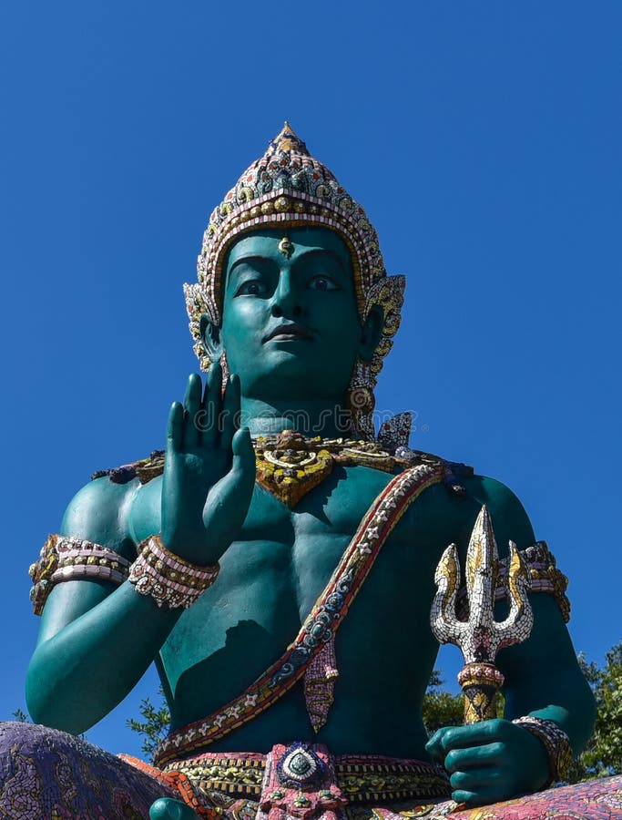 Statue of Indra King of the Gods in the Hindu Culture, Which is Located