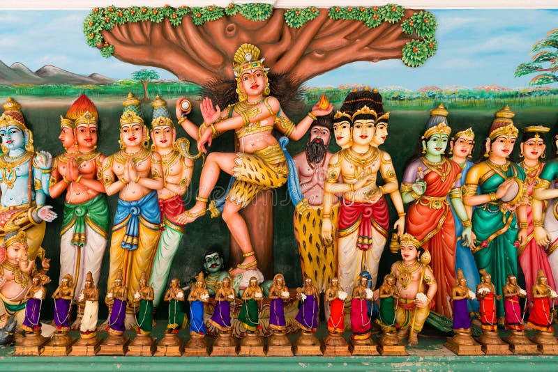 Statue di divinità indù tradizionali immagine stock