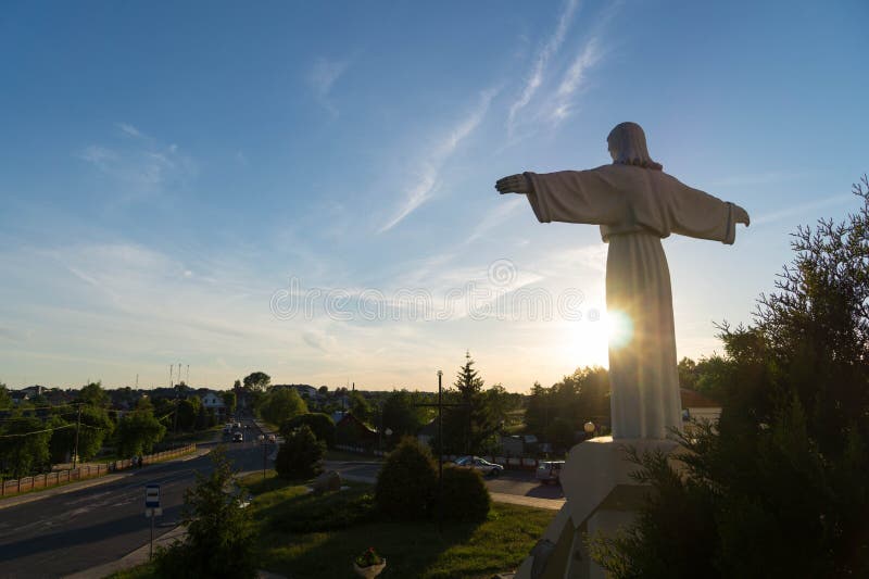 Statue of Jesus Christ with outstretched hands royalty free stock images Statue of Jesus Christ with outstretched hands royalty free stock images