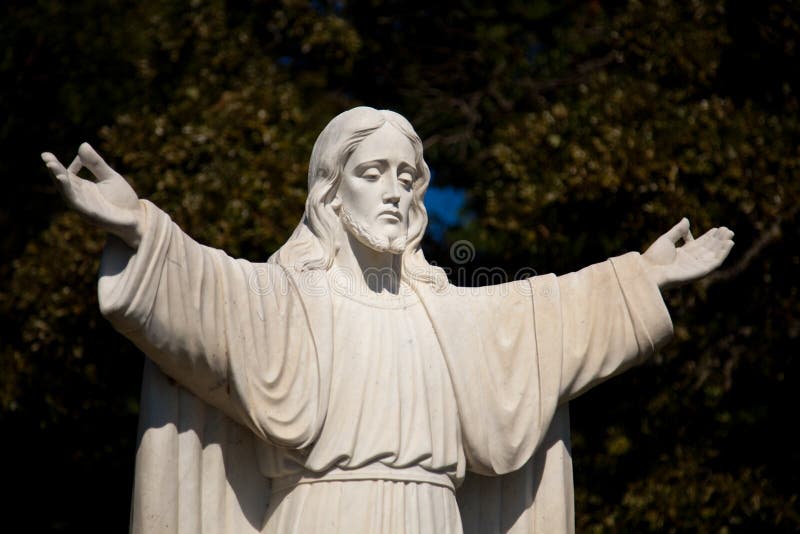 Statue of Jesus with Outstretched Arms Stock Image Image of saint