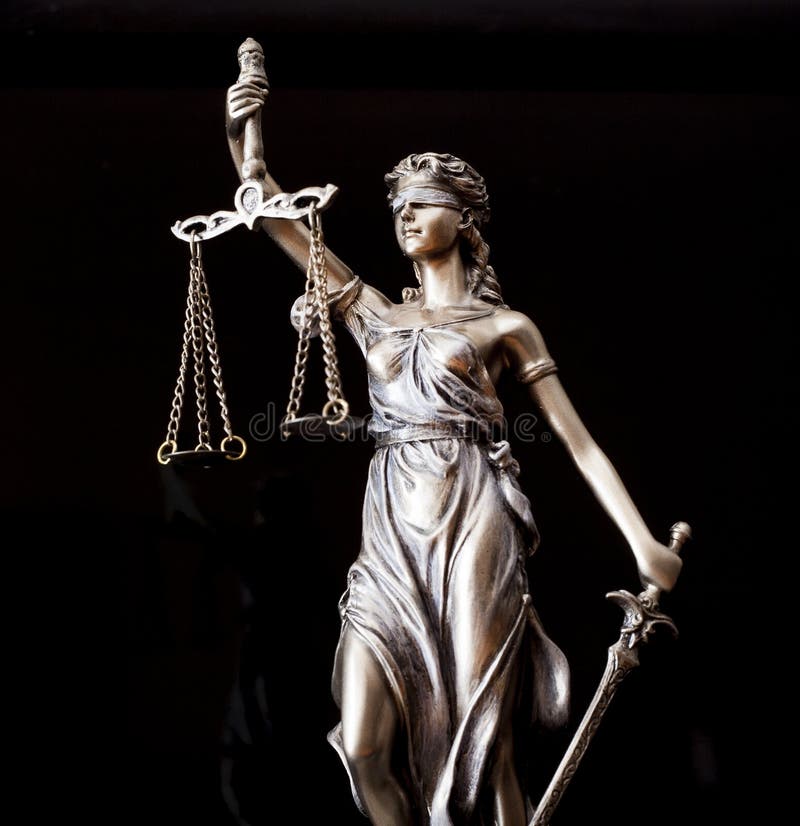 Statue of Justice and Books Stock Image Image of courtroom, judgement