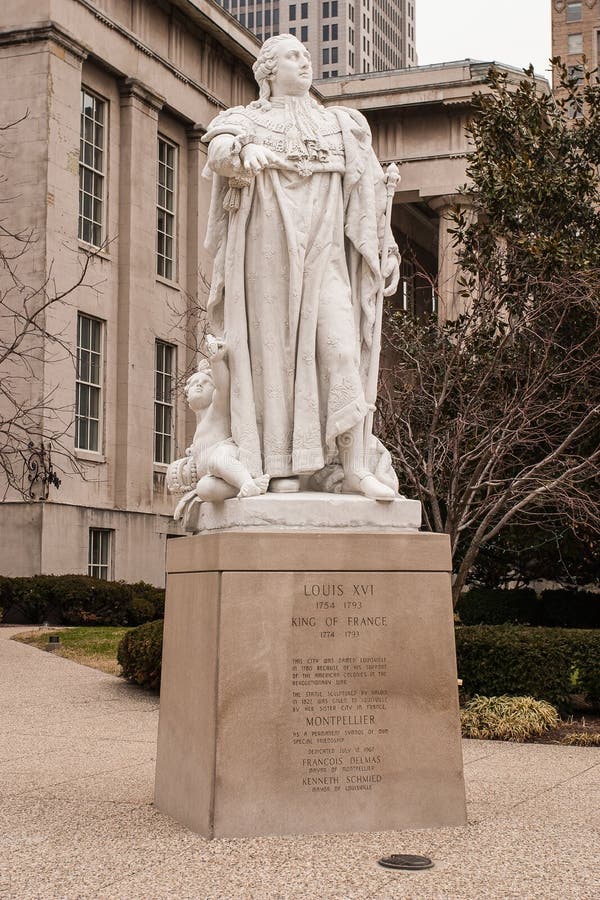 Statue Of King Louis XVI In Louisville, Kentucky Stock Photo - Image of alliance, louis: 90504842