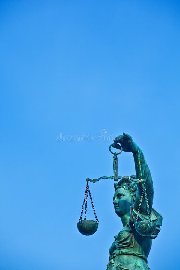 Statue of Lady Justice in front of the Romer royalty free stock photo Statue of Lady Justice in front of the Romer royalty free stock photo