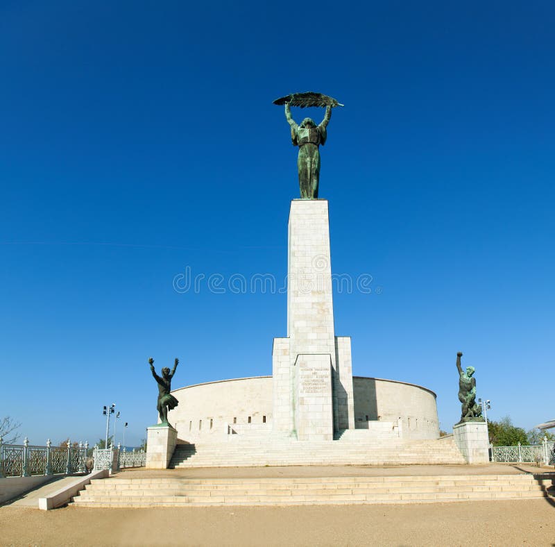 Statue of Liberty at the Citadel in Budapest stock photo Statue of Liberty at the Citadel in Budapest stock photo