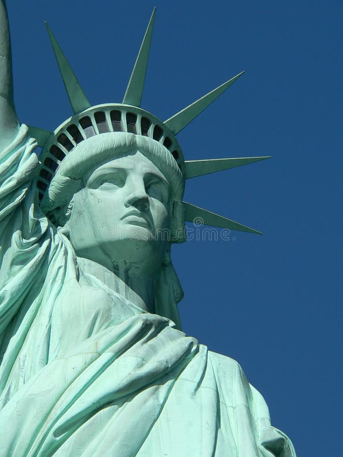 Statue of Liberty, Close Up Stock Image - Image of american, historic ...