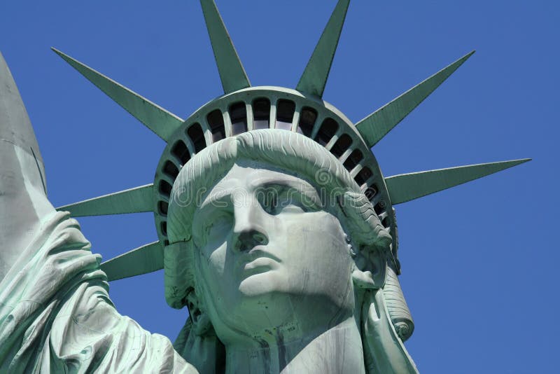 Statue of liberty face stock photo. Image of monument, blue - 800626