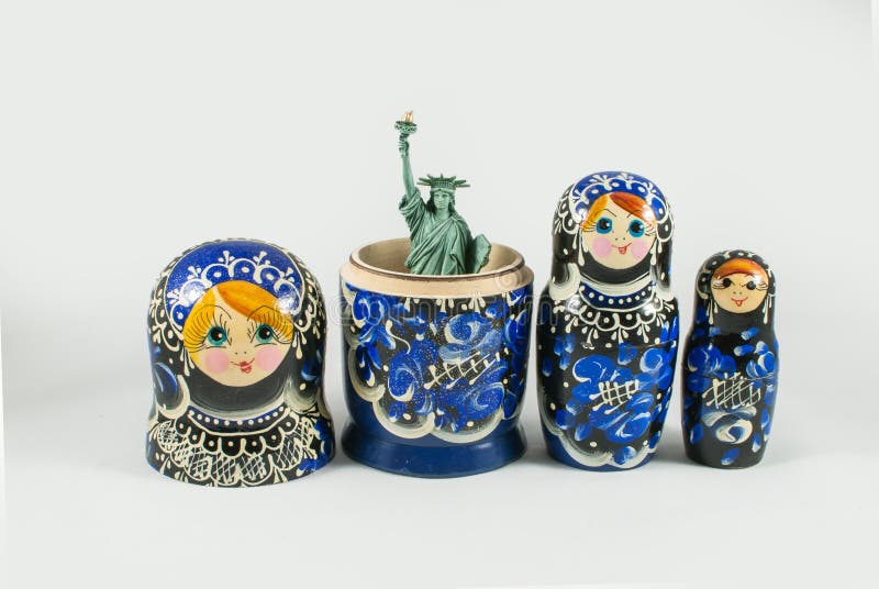 Statue of Liberty Inside of Russian Nesting Doll Stock Photo Image of