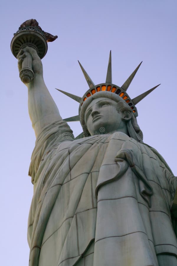 Fake Statue of Liberty on the Top of a Casino at Las Vegas, Usa Editorial Photography Image of