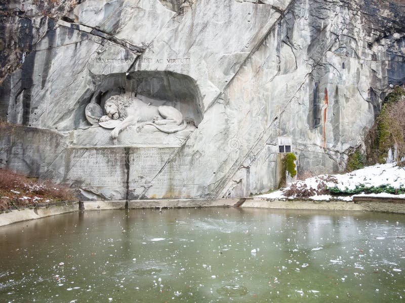 Statue of the Lion of Lucerne, Switzerland