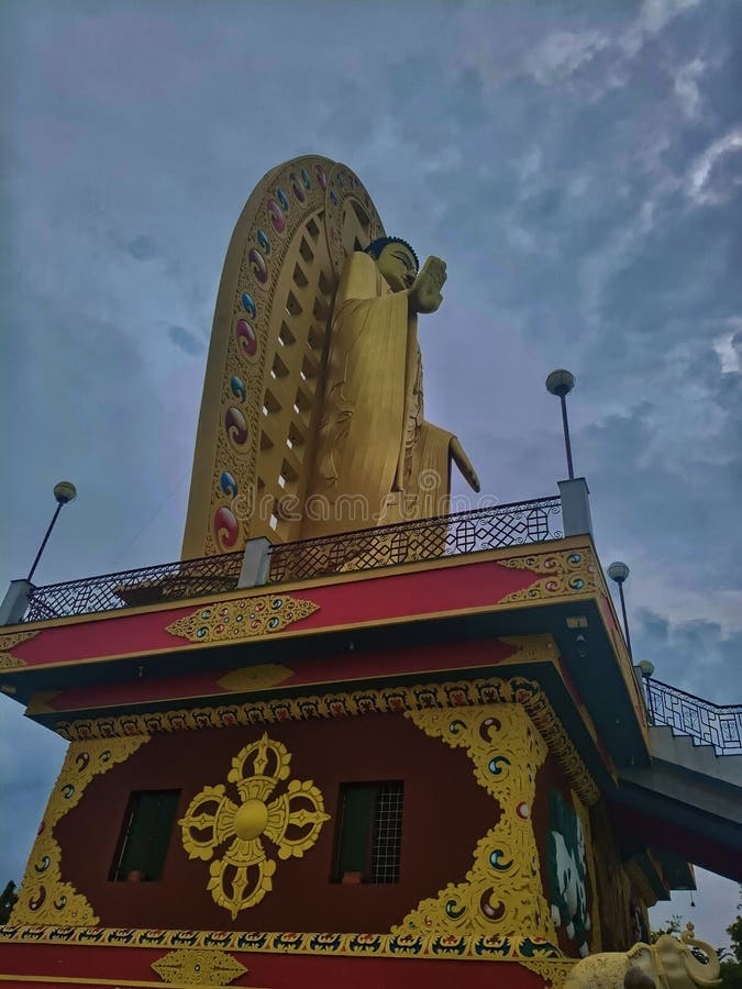 Statue of lord Buddha peaceful moment stock photography