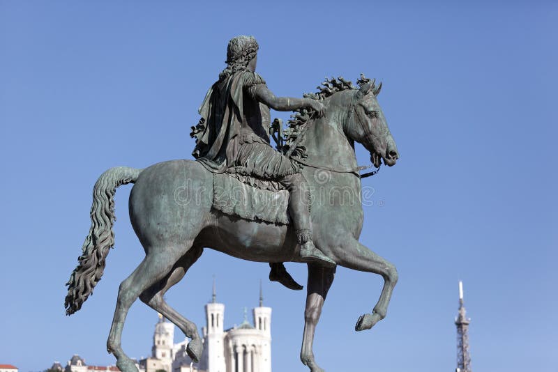 Lyon horse stock image. Image of france, sculpture, square 18239239