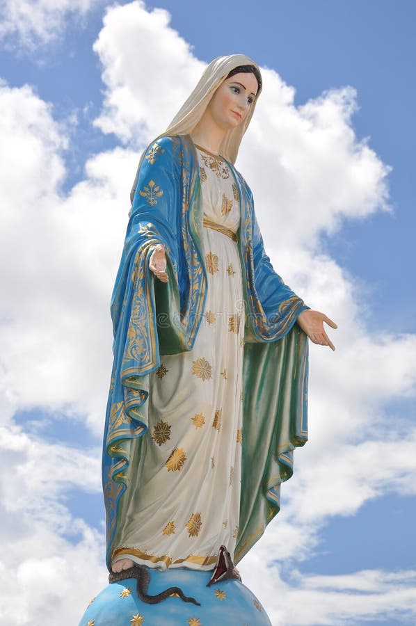 Statue of madonna stock photos