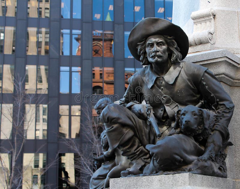 Statue of Man with Gun and Dog Stock Photo Image of statue, beauty