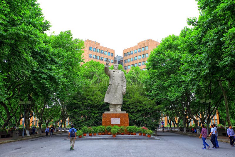 huge statue of mao zedong on the campus of tongji university in shanghai, china. huge statue of mao zedong on the campus of tongji university in shanghai, china.