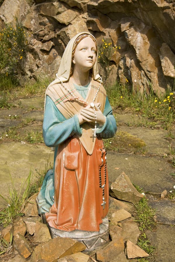 Statue of mary stock photo