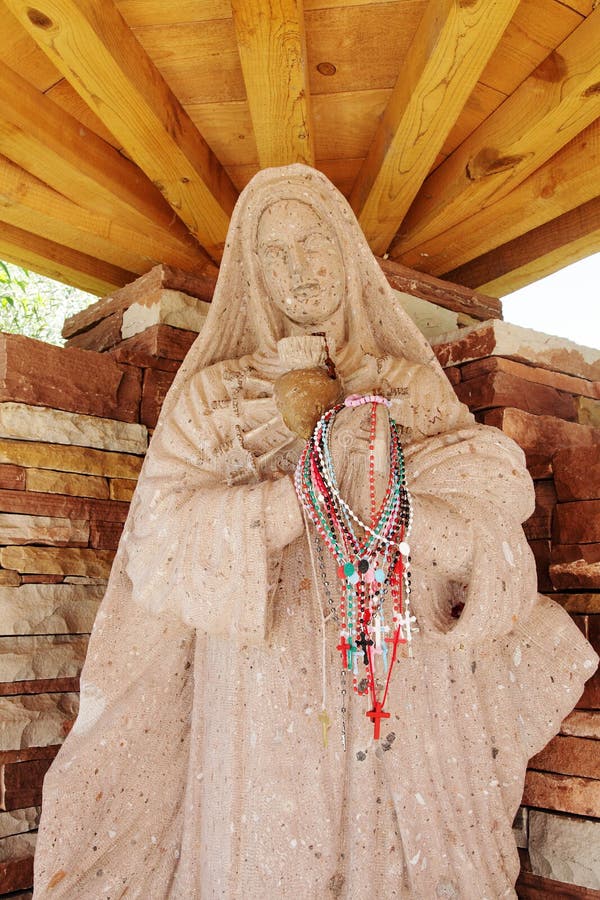 Statue of Mary at Chimayo, New Mexico stock photo Statue of Mary at Chimayo, New Mexico stock photo