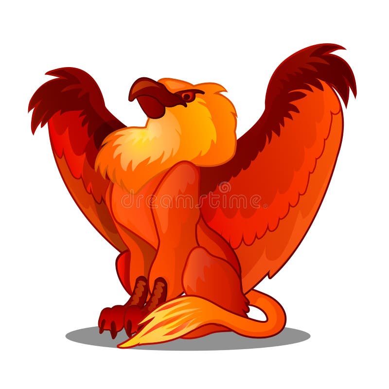 Statue of a mythical creature isolated on white background. Vector cartoon close-up illustration. royalty free illustration Statue of a mythical creature isolated on white background. Vector cartoon close-up illustration. royalty free illustration