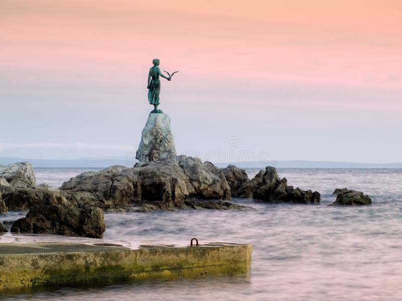 Statue of Opatija royalty free stock photos