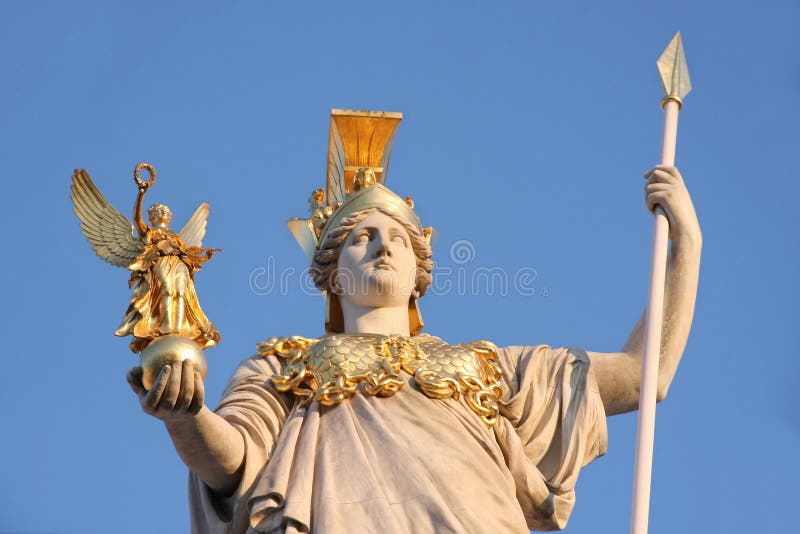 Statue of Pallas Athena in Vienna, Austria