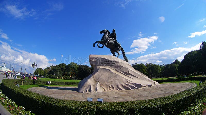 Statue of Peter the Great in Saint Petersburg , Russia