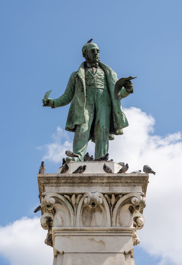 Statue of Politician in Portagem Square Coimbra Stock Image - Image of ...