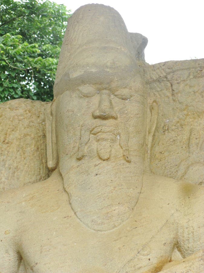 A detail of the wiseman in Polonnaruwa
