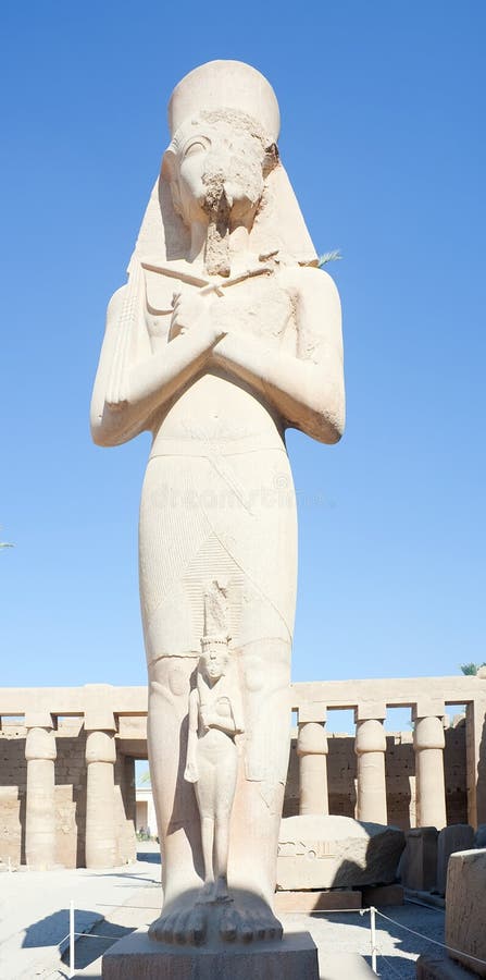 Statue of Ramses II in Karnak temple stock photography