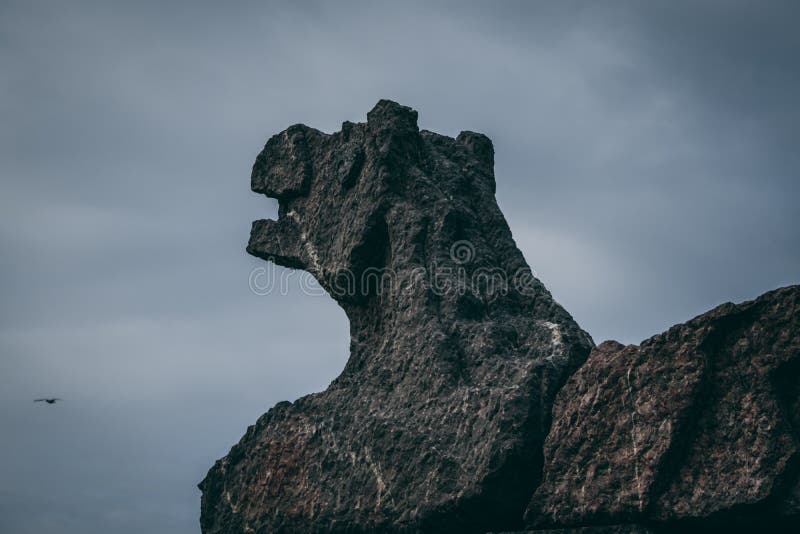 Statue of rock stock image. Image of scene, color, outdoors 155792343