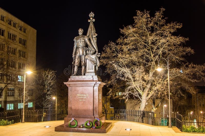 Estatua de ruso Zar en Belgrado,.