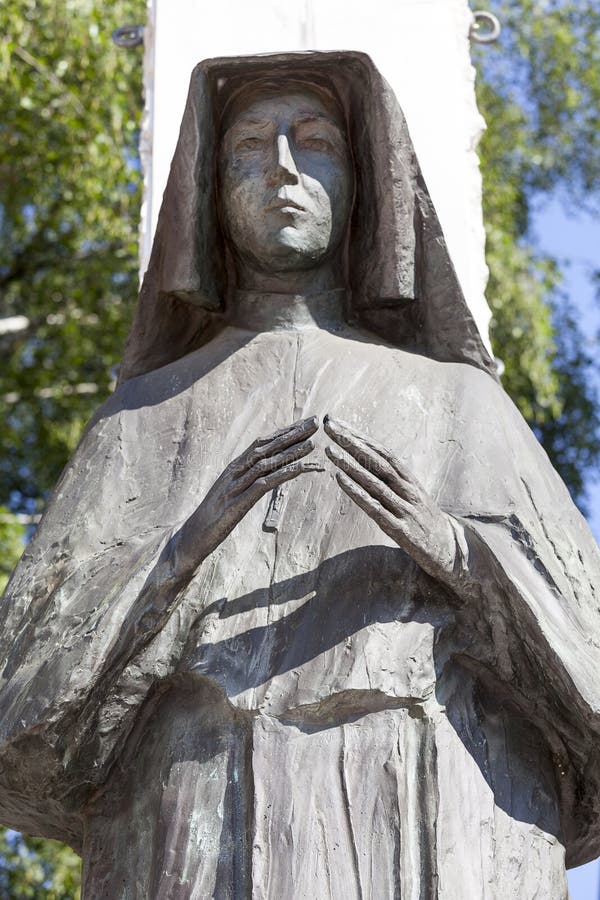 Statue of Saint Faustina on Altar Three Millennia, Church on Skalka, Krakow, Poland