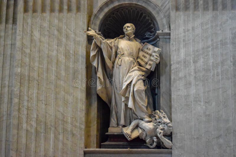 Statue of Saint Ignatius of Loyola, St. Peter Basilica, Vatican, Italy