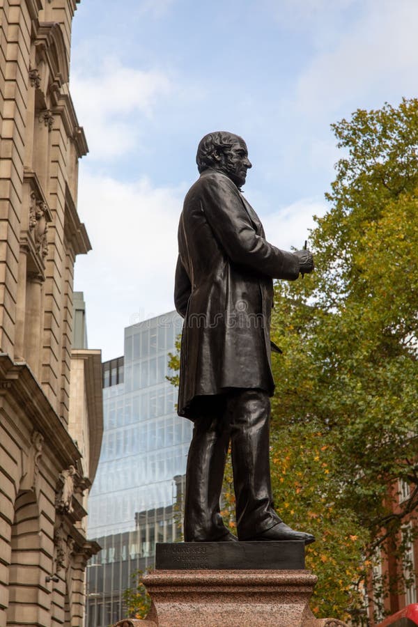 Statue of Sir Rowland Hill on a Pedestal Outside the Former King Edward ...