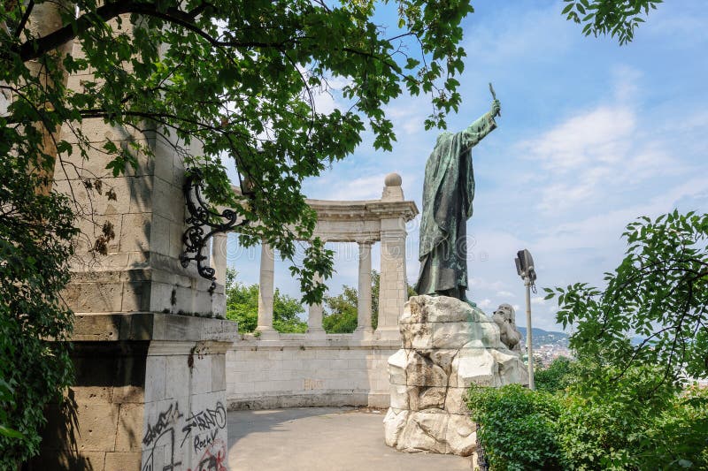 Statue of St. Gerard Sagredo in Budapest Stock Photo Image of statue
