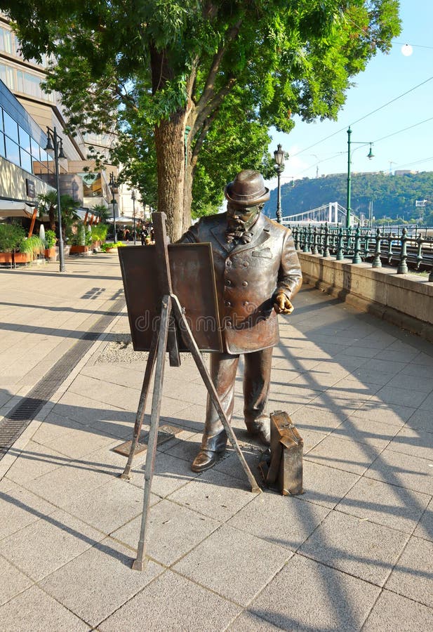 Statue to Ignac Roskovics in Budapest, Hungary stock image