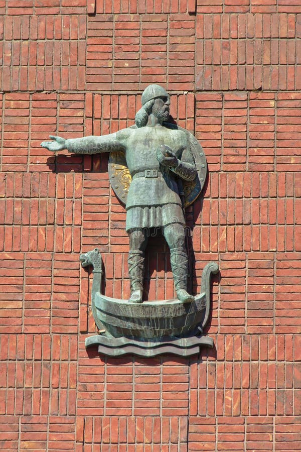 Statue of a Viking on a Ship Editorial Image Image of bronze, helmet