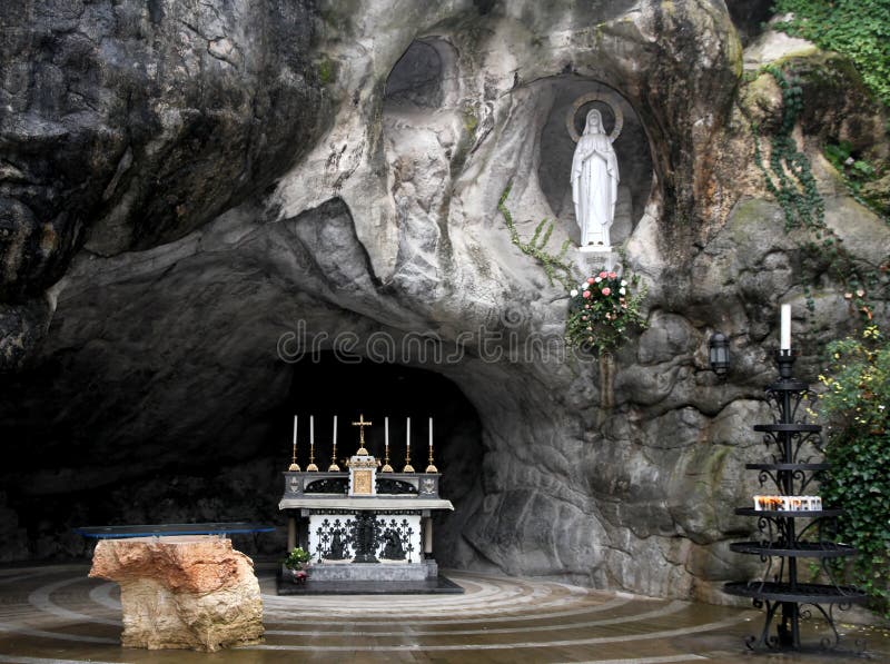 Virgin Mary Grotto stock photo. Image of cloak, statue - 4038880