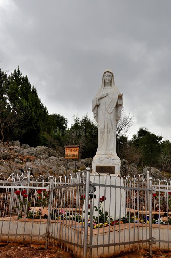 Statue of Virgin Mary at Medjugorje Pilgrim Site Bosnia Herzegovina ...