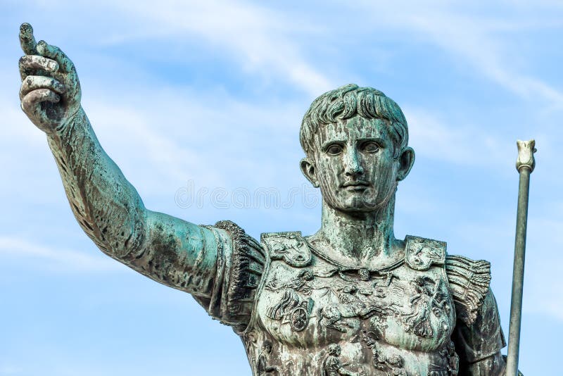 Statue von Augustus Caesar, Rom, Italien stockfotografie Statue von Augustus Caesar, Rom, Italien stockfotografie