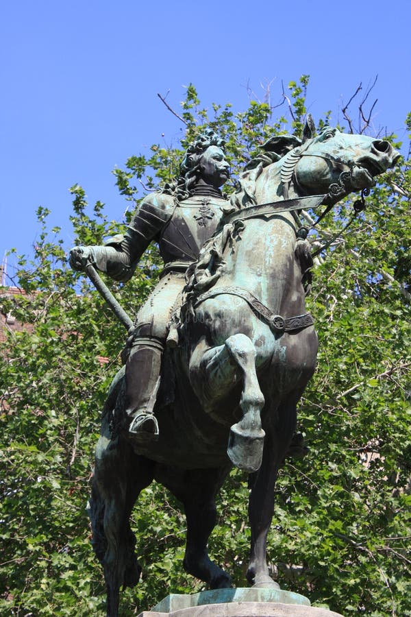 Statue von II Rakoczi Ferenc in Szeged, Ungarn, Csongrad-Region stockfotos Statue von II Rakoczi Ferenc in Szeged, Ungarn, Csongrad-Region stockfotos