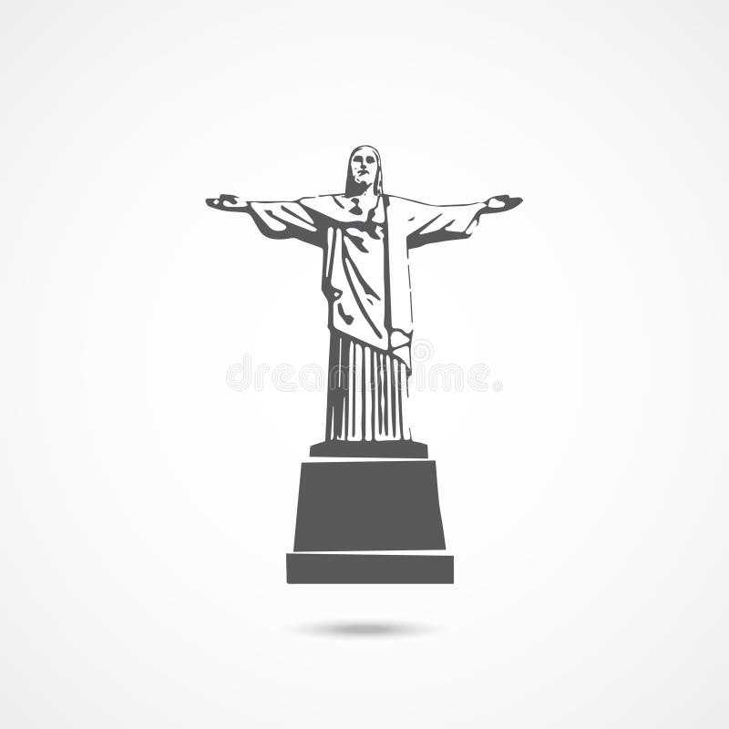Statue von Jesus Christ in Rio de Janeiro vektor abbildung Statue von Jesus Christ in Rio de Janeiro vektor abbildung