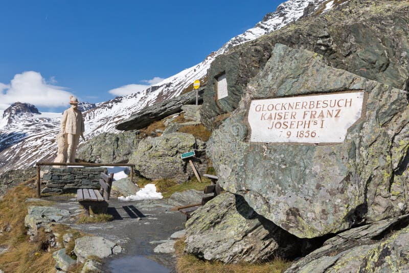 Statue von Kaiser Franz Josef I auf Grossglockner-Gletscher, Österreich