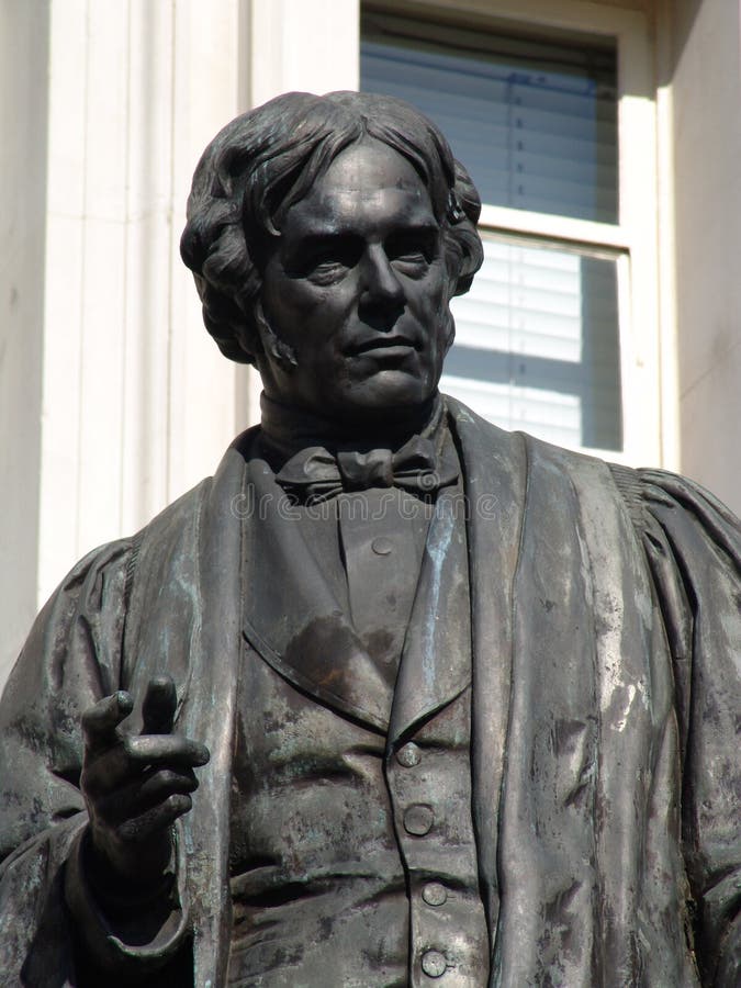 Sculpture of scientist Michael Faraday in London. Sculpture of scientist Michael Faraday in London