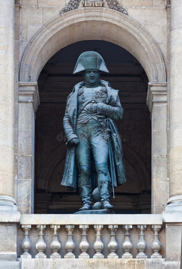 Statue of Napoleon Bonaparte in the Hotel des Invalides in Paris, France. Statue of Napoleon Bonaparte in the Hotel des Invalides in Paris, France.