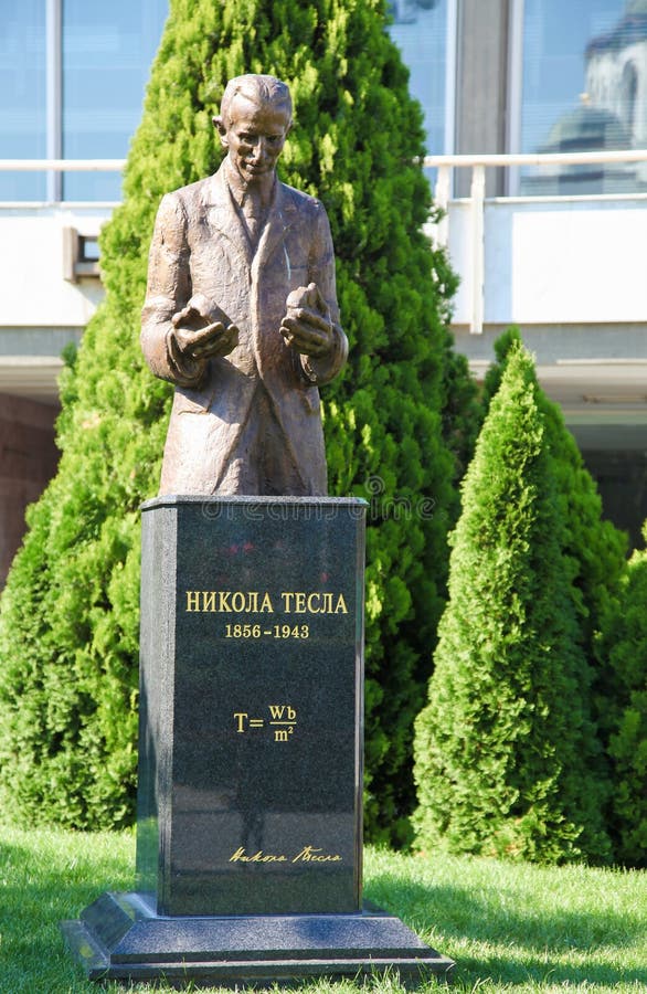 Statue of Nikola Tesla (1856 -1943), a Serbian-American inventor, electrical engineer, mechanical engineer, physicist, and futurist, in Belgrade, Serbia. Statue of Nikola Tesla (1856 -1943), a Serbian-American inventor, electrical engineer, mechanical engineer, physicist, and futurist, in Belgrade, Serbia.