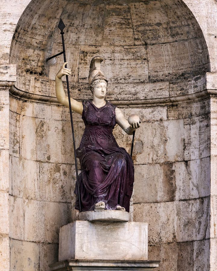 Statue Von Rom-minerva in Rom Italien Stockbild - Bild von kultur ...