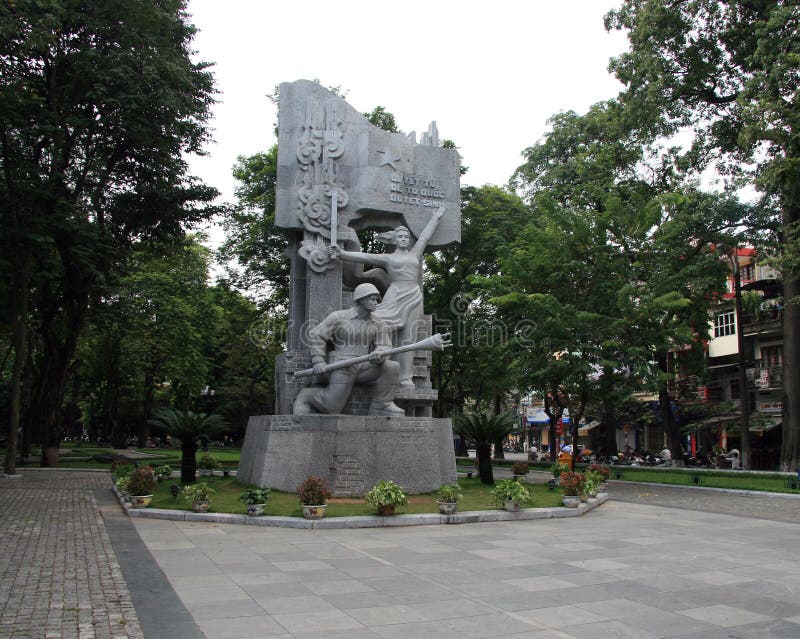 Statue of War Memorial in Park, Hanoi 2 Editorial Stock Photo Image