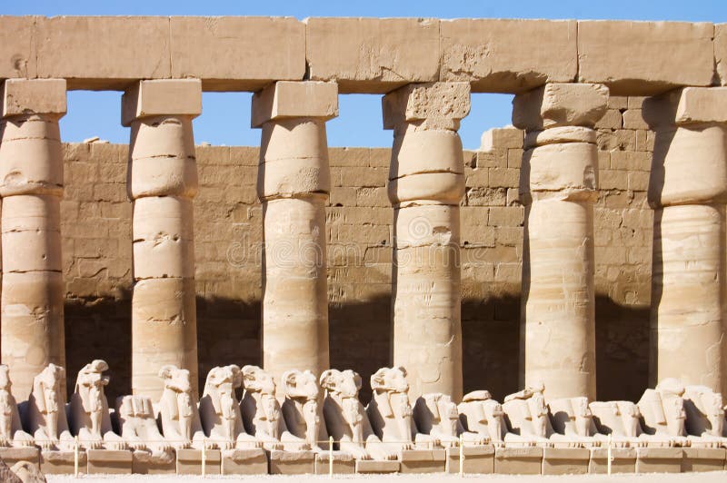 Statues in the ancient temple. Luxor. Egypt